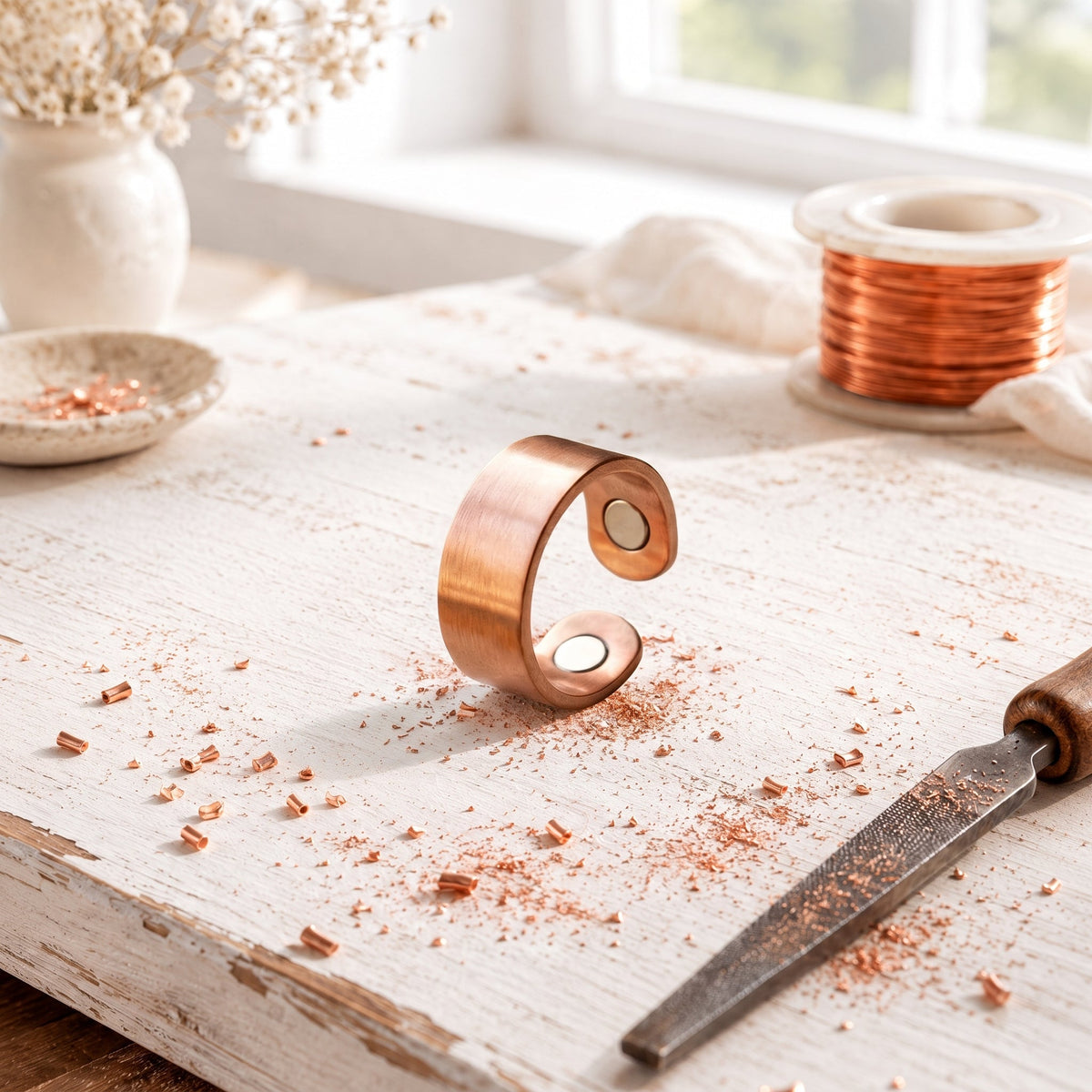 Ember-ring i kobber