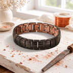 Obsidian Mandlig Kobberarmbånd