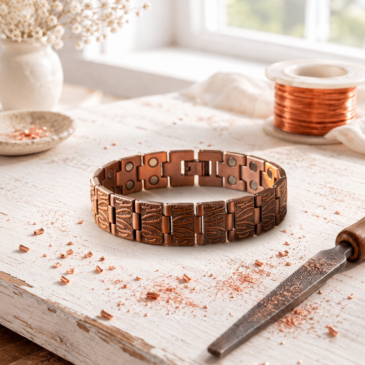 Driftwood Herrearmbånd i Kobber
